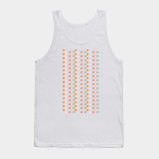 retro colors gingham pattern Tank Top